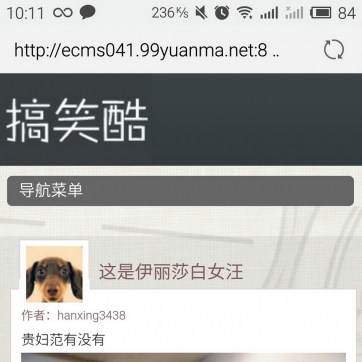 搞笑动态图&笑话娱乐站 - 帝国CMS自适应手机4G数据整站模板