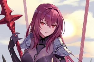 二次元长发美少女手机壁纸