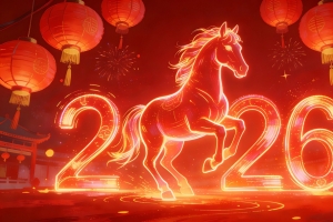 2026马年 红色灯笼 春节喜庆背景4k壁纸