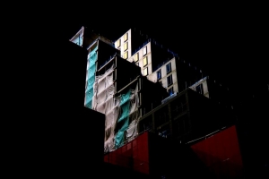 建筑 建筑 立面 夜晚 深色 4k壁纸 3840x2160