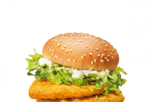 汉堡炸鸡美味小食田园堡好吃