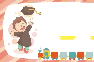 卡通创意幼儿园开园典礼海报背景素材