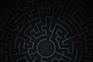 黑色渐变迷宫主图背景