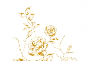 金色花华丽玫瑰素材