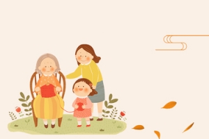 重阳节卡通手绘平面橙色banner