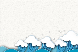 剪纸浪花海浪波浪