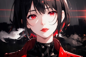 红眼睛动漫女孩高清壁纸 2880x1800 免费下载 适配平板笔记本便携设备