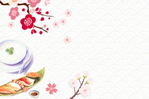 日系美食寿司简约纹理手绘白色背景