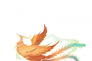 国潮凤凰插画国风