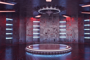 C4D，科幻，绚丽，背景