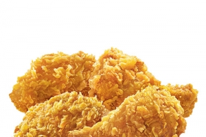 黄色质感装饰脆皮炸鸡设计图