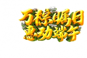 万粽瞩目 惠动端午立体艺术字