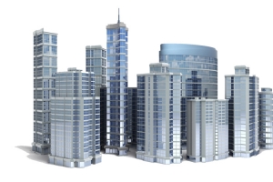 办公区高层建筑高清PNG透明免扣设计素材免费下载