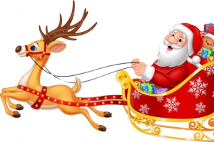奔跑的圣诞雪橇高清PNG透明图片-圣诞节设计素材免费下载