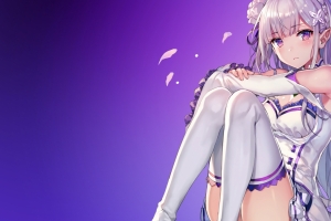 Emilia动漫女生4K壁纸