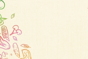 五彩蔬果卡通手绘黄色banner