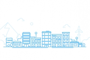 城市建筑简笔图