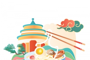 国潮美食面条