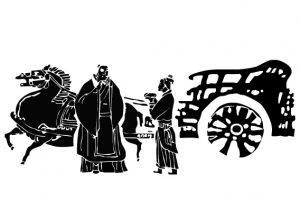 古代人物马车矢量