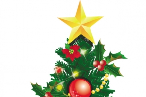 手绘卡通圣诞节树