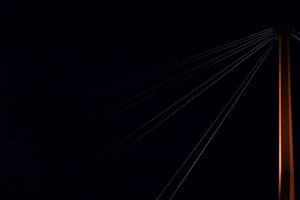 大桥 黑暗 夜晚 建筑 4k壁纸 3840x2160