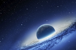 蓝色星空星球