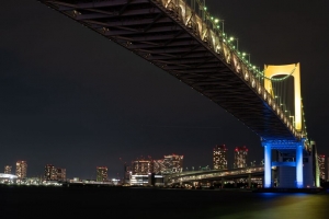 夜城 桥 灯 城市灯 东京 4k壁纸 3840x2160