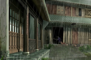 下雨林间小屋