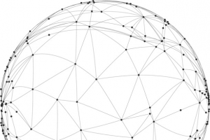 矢量手绘点线地球