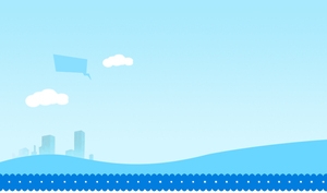 蓝色卡通蓝天背景banner