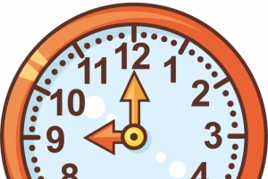 矢量图彩色的大时钟