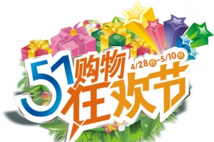 51购物狂欢节海报字体设计