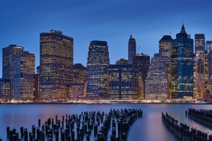 曼哈顿城市风景3440x1440壁纸