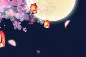 深蓝色中秋团圆月饼节玉兔淘宝banner