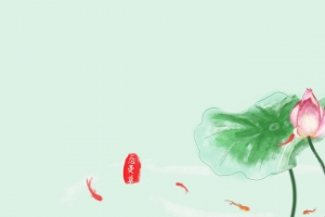 荷花 国风 厚涂 荷气生财 3440x1440带鱼屏壁纸