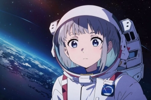 女孩 宇航员 宇航服 太空 动漫 4k壁纸 3840x2160