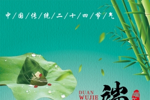 绿小清新端午节海报
