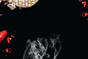 烟雾辣椒小龙虾黑色PSD分层主图背景素材