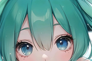 初音未来 穿出电脑屏幕 4K动漫手机壁纸竖屏