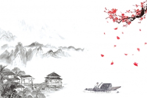 水墨画唯美古风韵味背景