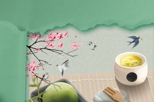 清明时节青团背景