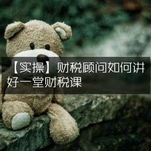 实操指南，财税顾问高效讲授财税课程的秘诀
