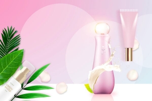 美容补水护肤化妆品背景模板