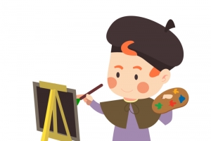 卡通绘画的儿童人物设计