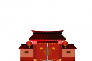 春节新年过年建筑