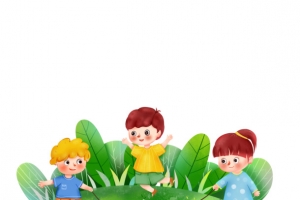 跳绳玩耍的小朋友