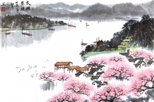 太湖春晓广告背景