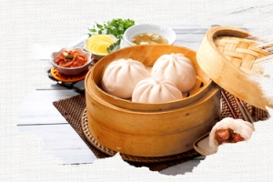 美食平面质感灰色banner