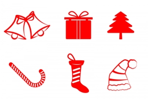 圣诞节剪纸装饰高清PNG透明免扣设计素材免费下载