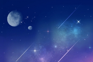 梦幻夜景星空平面广告